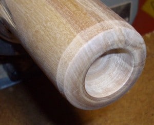 wooden grommet initial shaping