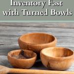 wooden bowls on a table
