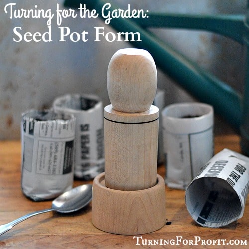 A wooden Seed Starting Pot Maker
