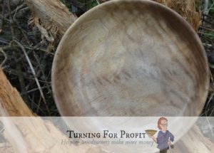 turned wooden bowl in natural light setting