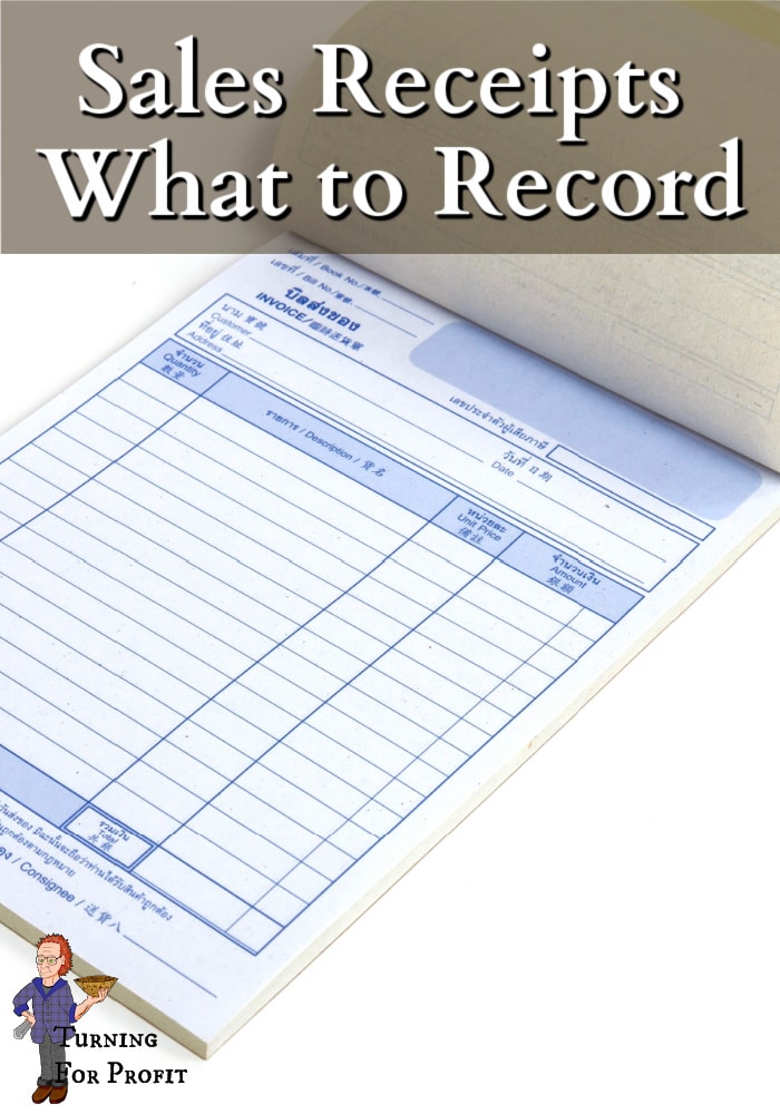 Receipt book open to a blank page