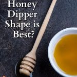 wooden honey dipper and a bowl of honey