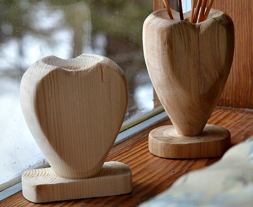 heart vase two thicknesses