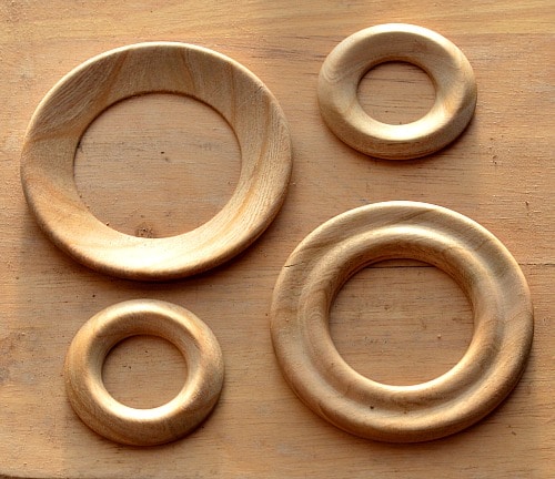 Shawl Pins - Four turned rings