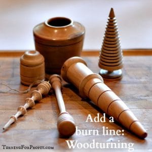 Woodturning - Add a burn line