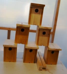 Bluebird houses just completed