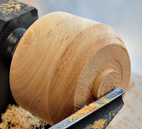 Wooden Bowl - Larch turned a tenon