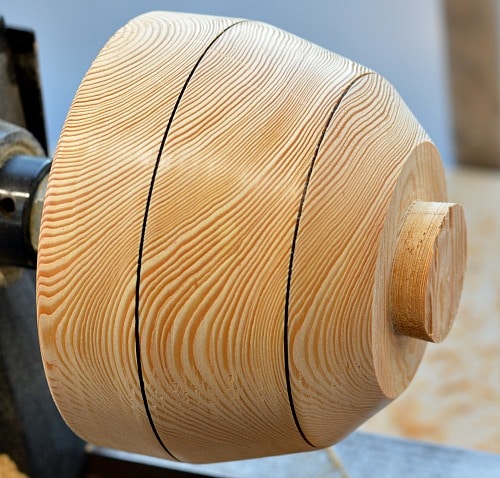 Wooden Bowl - Larch tenon adjustment