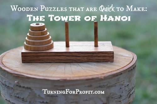 wooden tower of hanoi
