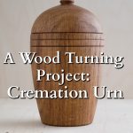 A wooden urn