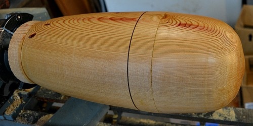Cremation Urn - finished and with burn line
