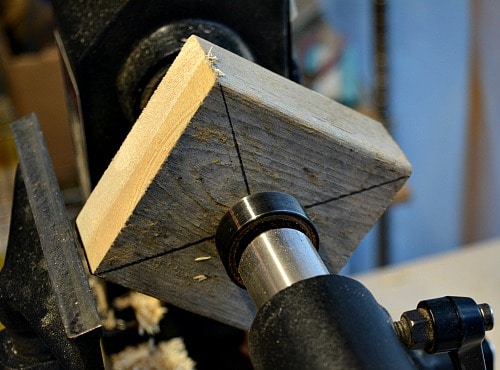 Mounting a square blank on the lathe