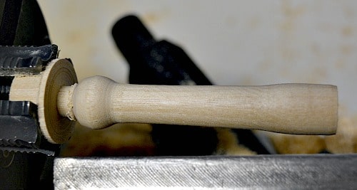 wooden handle completely shaped