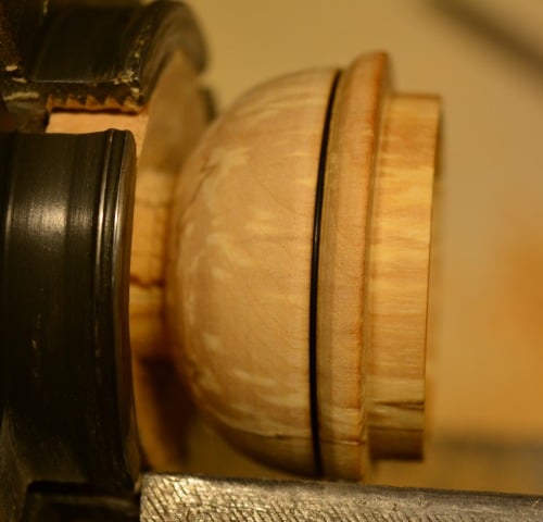 lidded box - base is shaped and a burn line added
